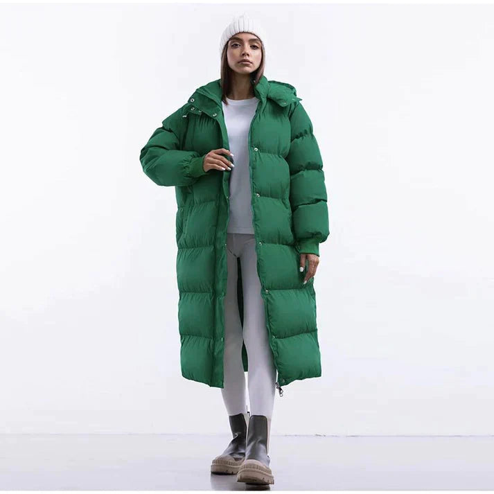 Women's Maxi Puffer Coat Hooded Quilted Longline Oversized Warm