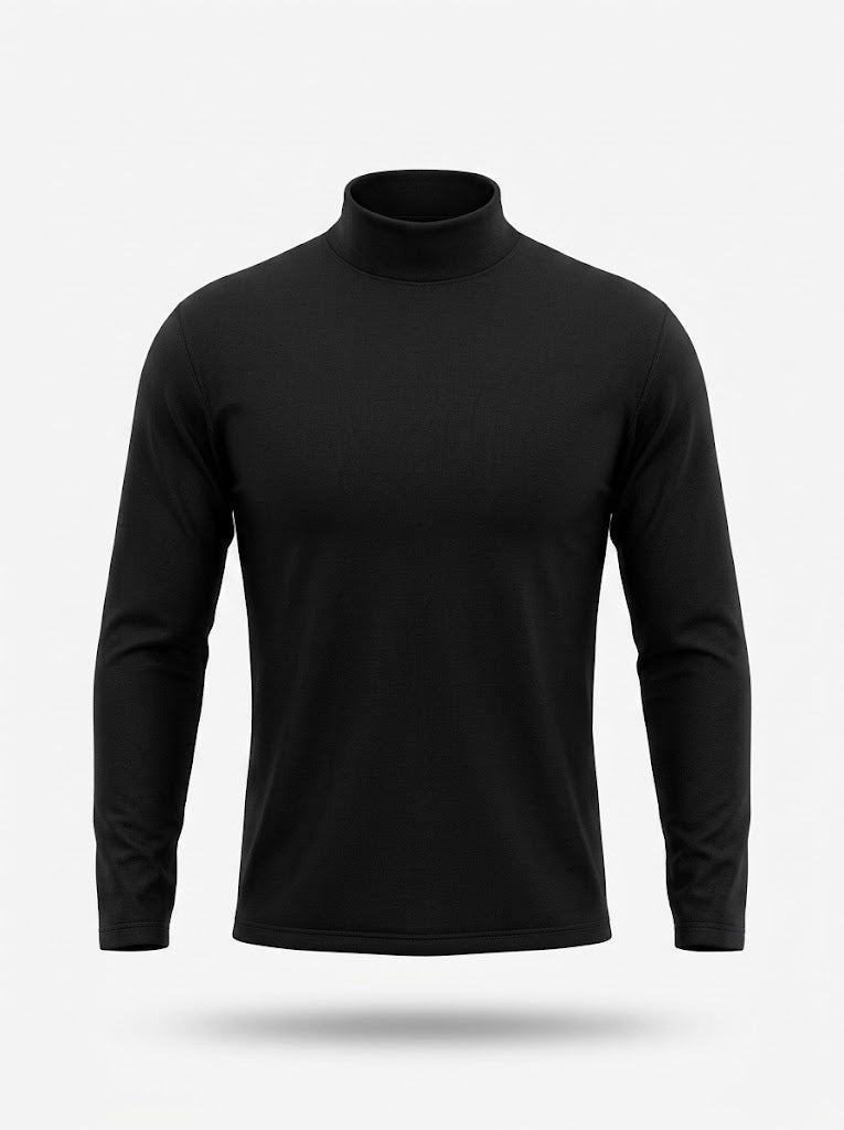 Men's Mock-Neck Knit Pullover Long-Sleeve Slim Casual Base Layer