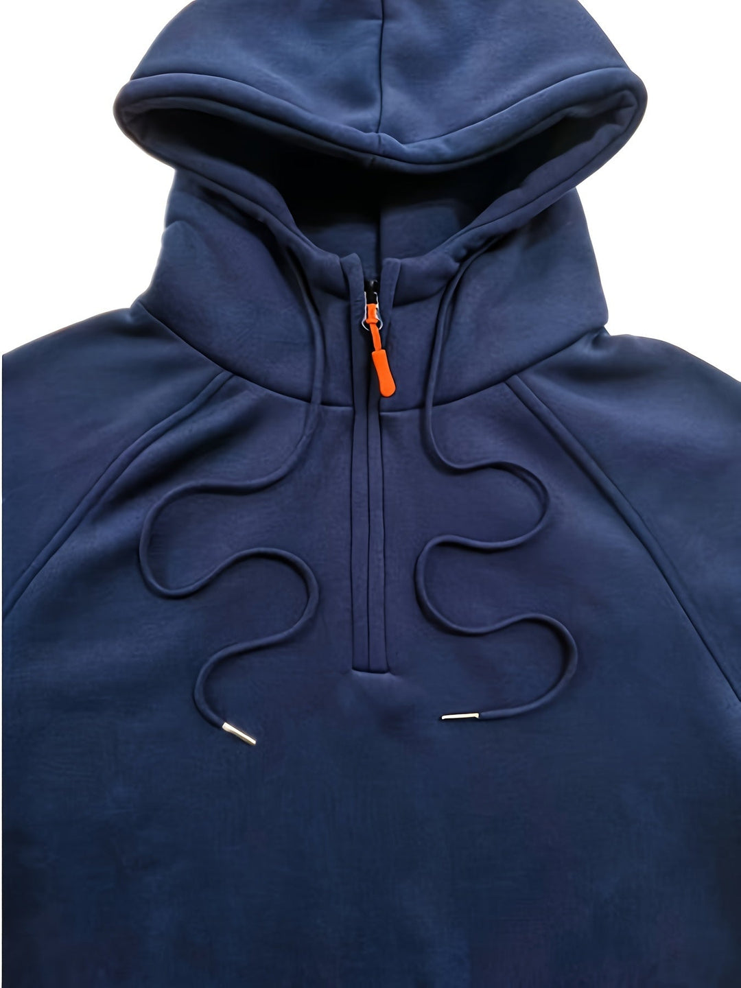 Men's Utility Quarter-Zip Hoodie Drawstring Sleeve Pocket Techwear Relaxed
