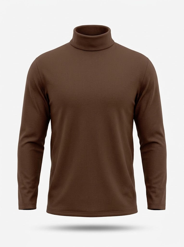 Men's Mock-Neck Knit Pullover Long-Sleeve Slim Casual Base Layer