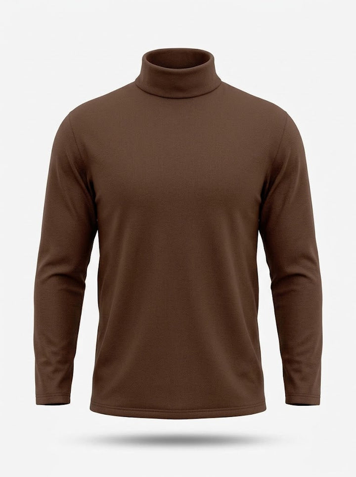 Men's Mock-Neck Knit Pullover Long-Sleeve Slim Casual Base Layer