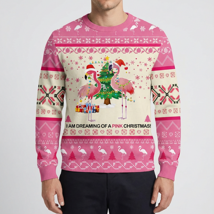Men's Tacky Christmas Sweater Frog Graphic Festive Ugly Holiday