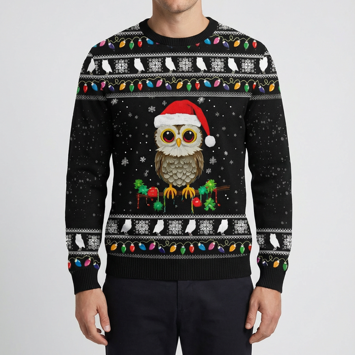 Men's Tacky Christmas Sweater Frog Graphic Festive Ugly Holiday